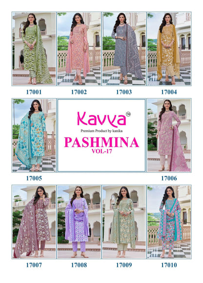 Pashmina Vol 17 Kavya Cotton Readymade Pant Style Suits Exporter Ahmedabad