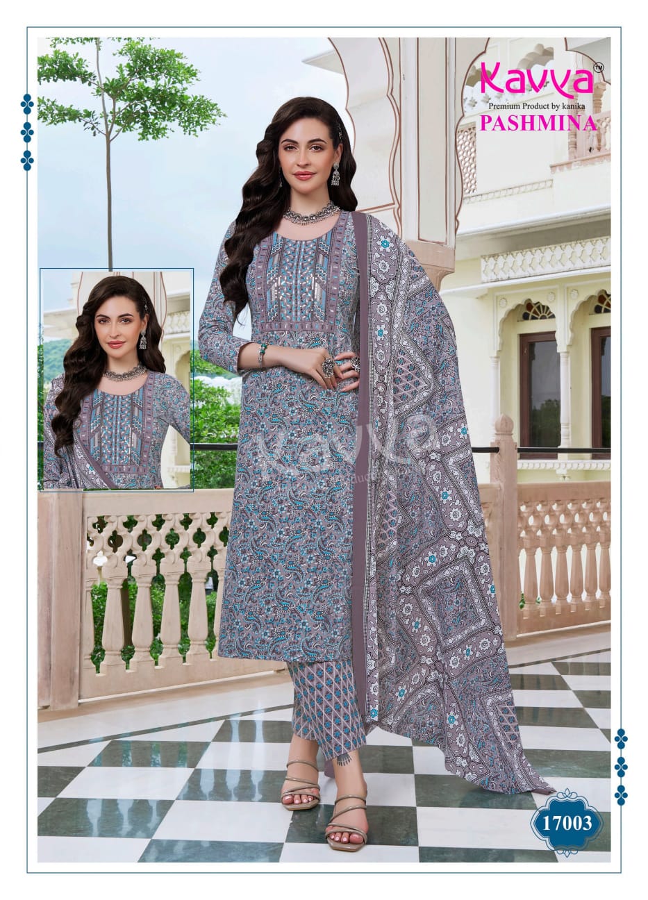 Pashmina Vol 17 Kavya Cotton Readymade Pant Style Suits Exporter Ahmedabad