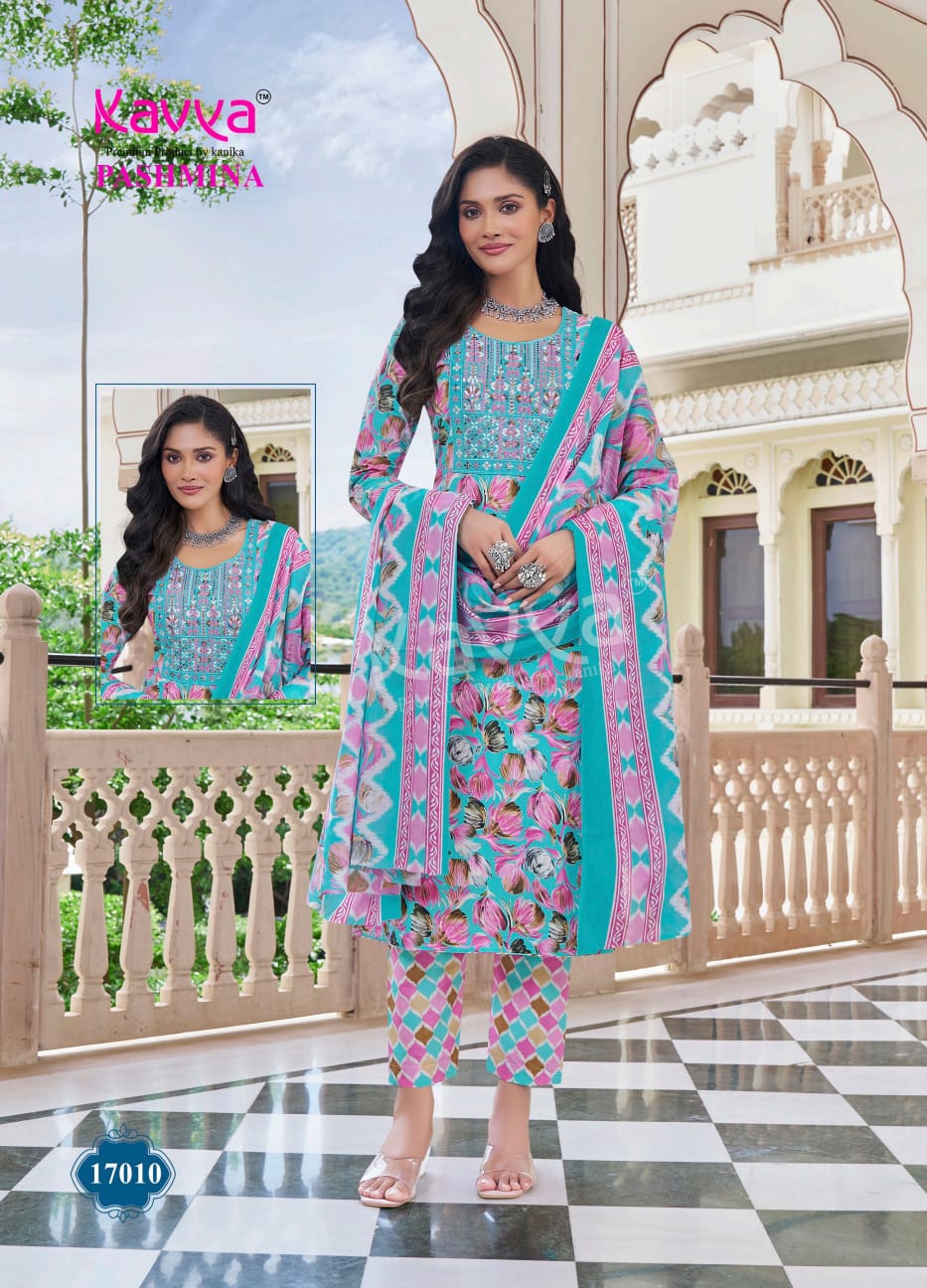 Pashmina Vol 17 Kavya Cotton Readymade Pant Style Suits Exporter Ahmedabad