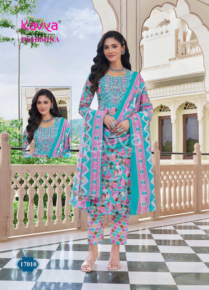Pashmina Vol 17 Kavya Cotton Readymade Pant Style Suits Exporter Ahmedabad