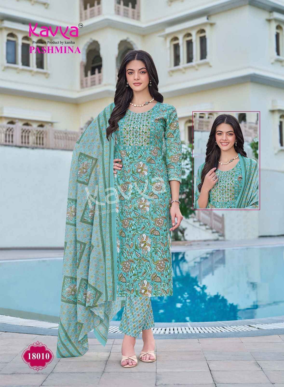 Pashmina Vol 18 Kavya Cotton Readymade Pant Style Suits Wholesaler