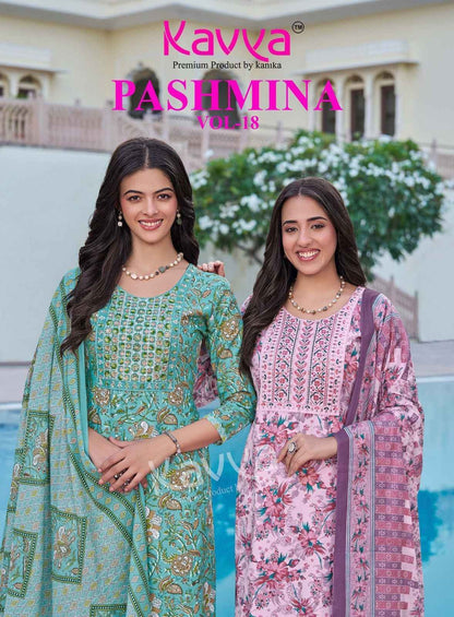 Pashmina Vol 18 Kavya Cotton Readymade Pant Style Suits Wholesaler