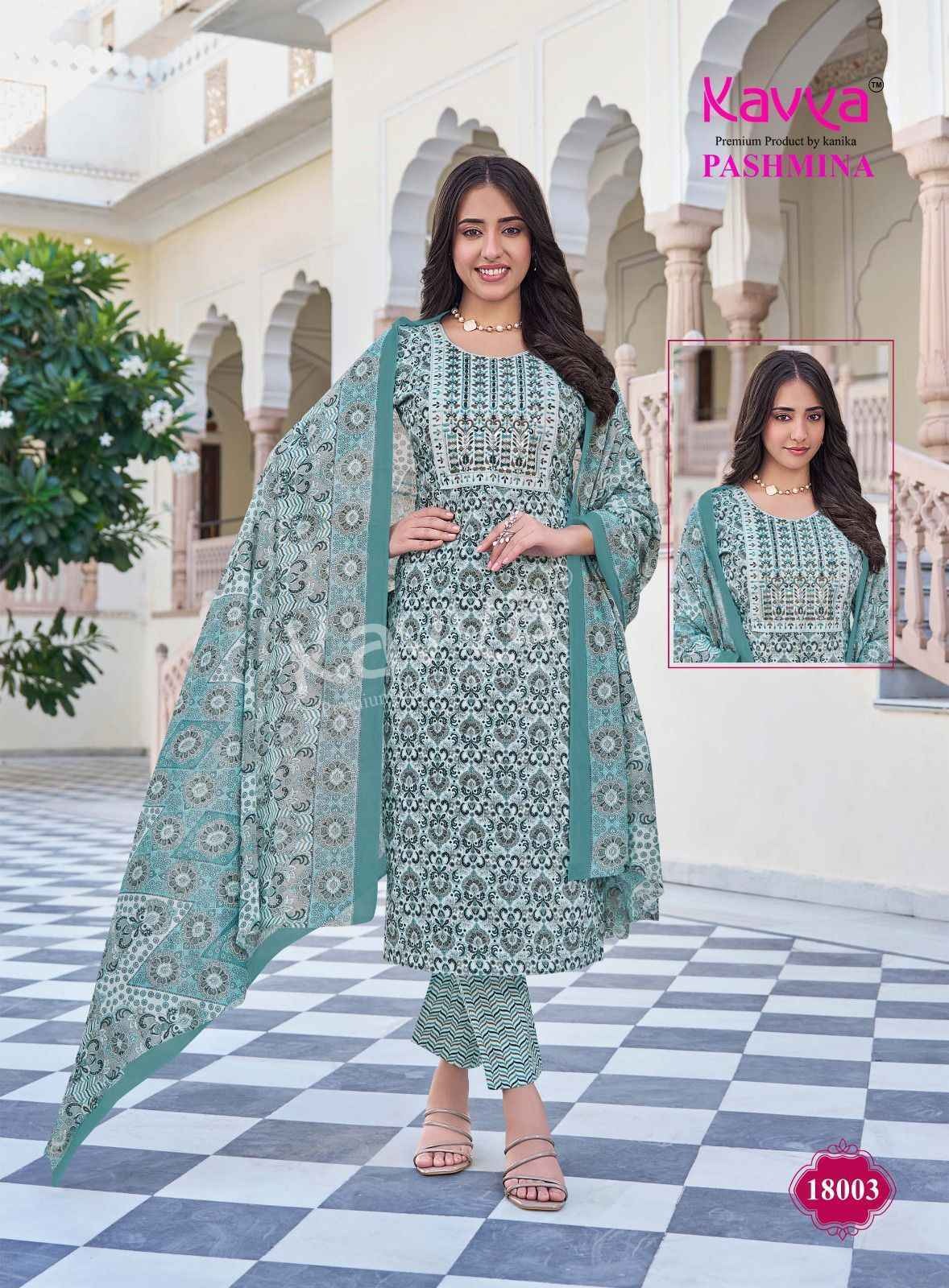 Pashmina Vol 18 Kavya Cotton Readymade Pant Style Suits Wholesaler