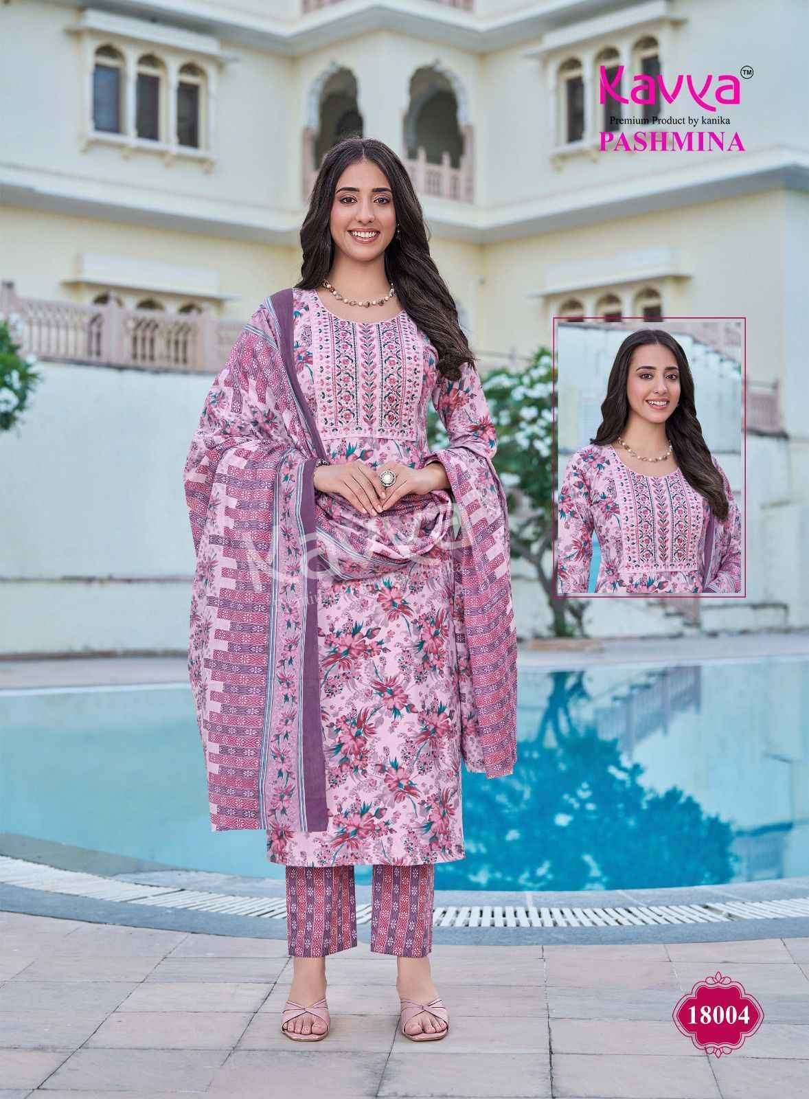 Pashmina Vol 18 Kavya Cotton Readymade Pant Style Suits Wholesaler