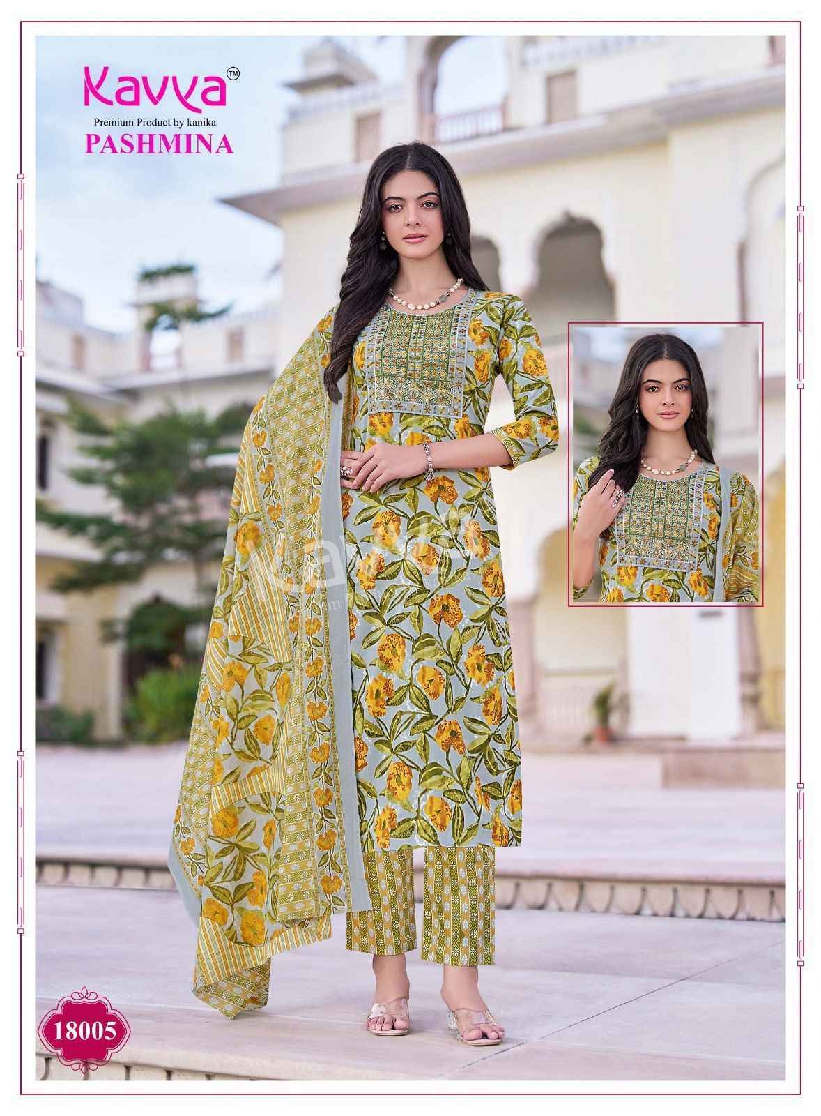 Pashmina Vol 18 Kavya Cotton Readymade Pant Style Suits Wholesaler