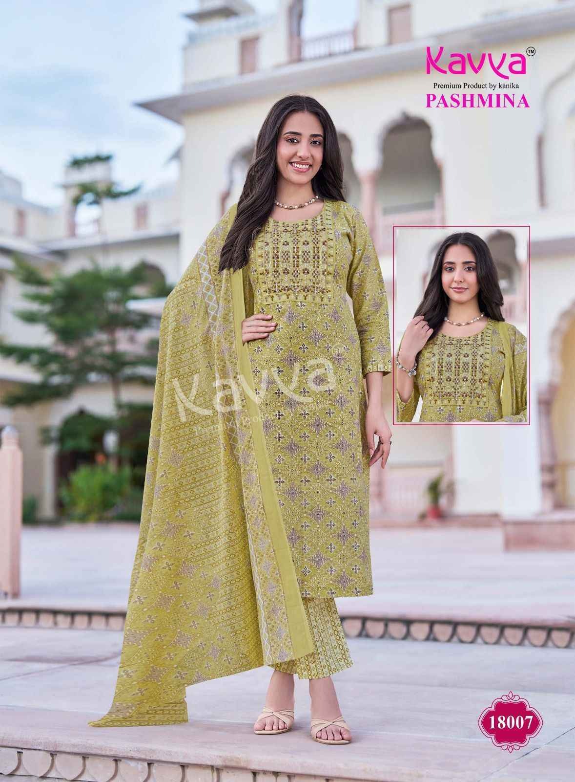 Pashmina Vol 18 Kavya Cotton Readymade Pant Style Suits Wholesaler