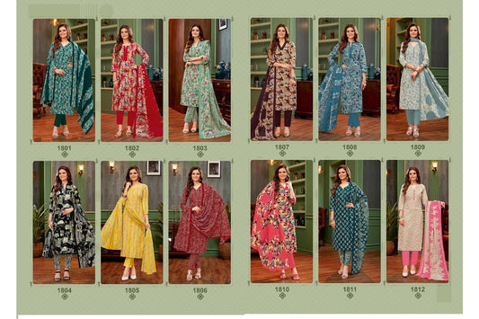 Pashmina Vol 18 Mfc Cotton Pant Style Suits Exporter