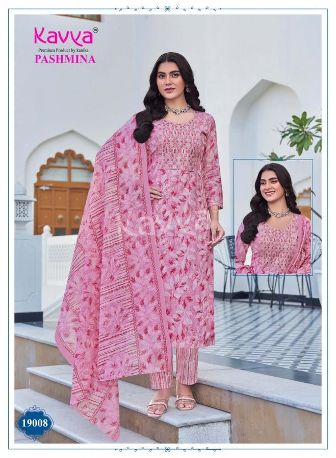 Pashmina Vol 19 Kavya Cotton Readymade Pant Style Suits Supplier India