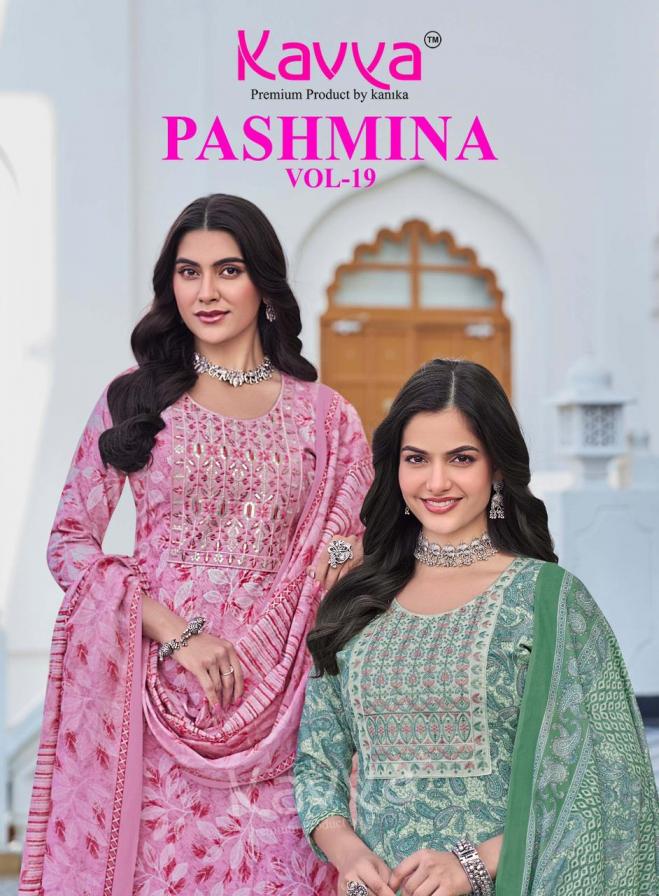 Pashmina Vol 19 Kavya Cotton Readymade Pant Style Suits Supplier India