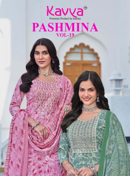 Pashmina Vol 19 Kavya Cotton Readymade Pant Style Suits Supplier India