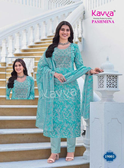 Pashmina Vol 19 Kavya Cotton Readymade Pant Style Suits Supplier India