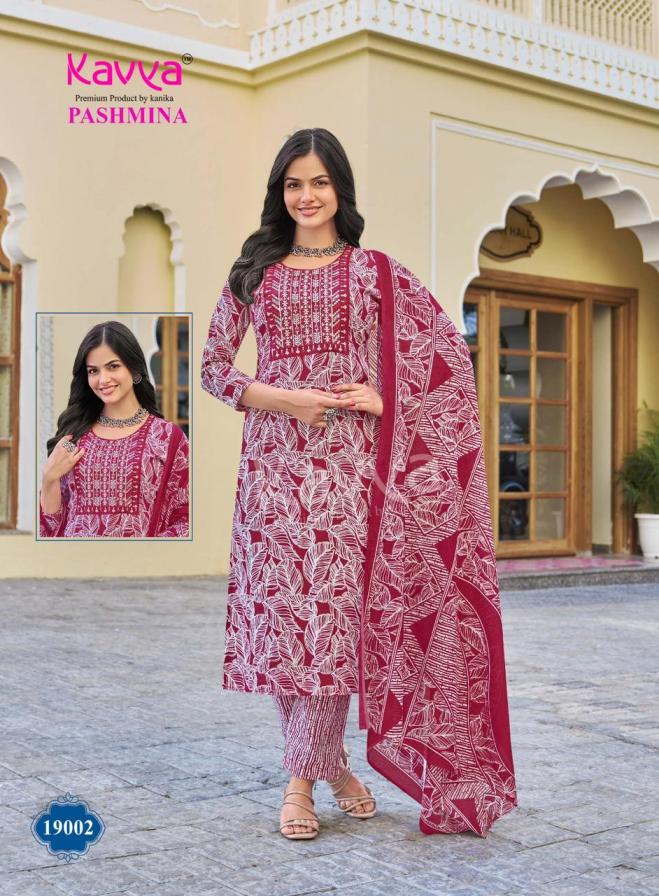 Pashmina Vol 19 Kavya Cotton Readymade Pant Style Suits Supplier India