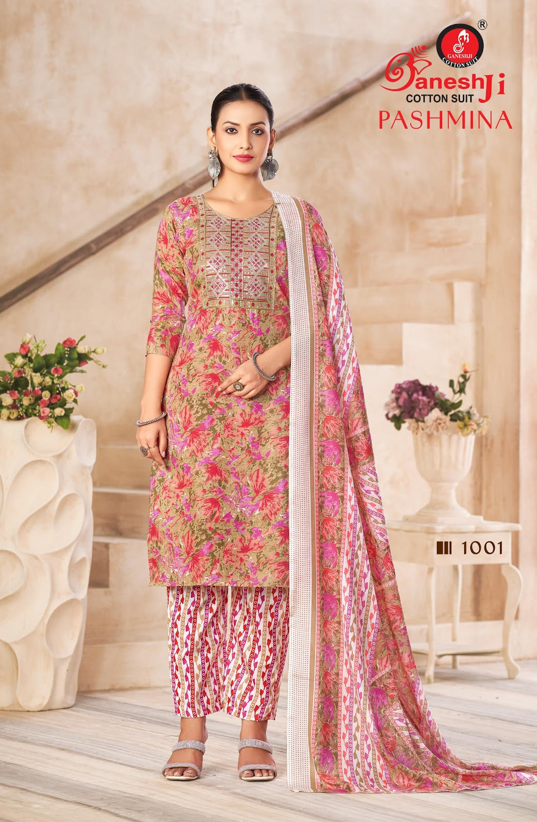 Pashmina Vol 1 Ganeshji Cotton Pant Style Suits Wholesaler Ahmedabad
