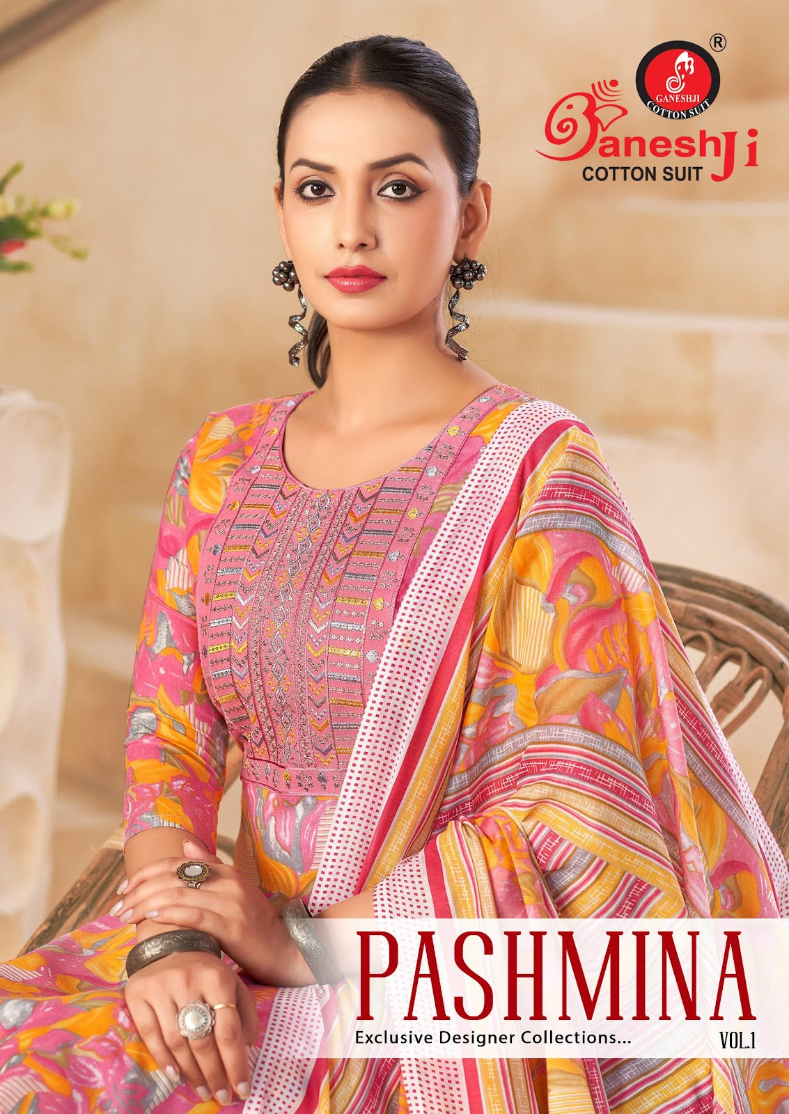 Pashmina Vol 1 Ganeshji Cotton Pant Style Suits Wholesaler Ahmedabad