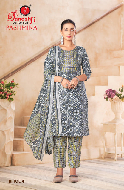 Pashmina Vol 1 Ganeshji Cotton Pant Style Suits Wholesaler Ahmedabad