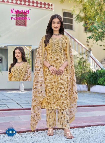 Pashmina Vol 21 Kavya Readymade Cotton Pant Suits Wholesale Rate