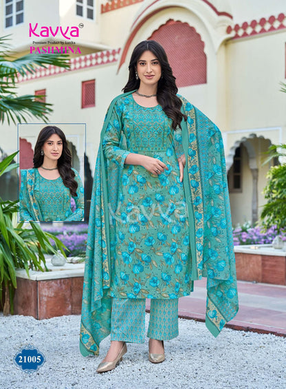 Pashmina Vol 21 Kavya Readymade Cotton Pant Suits Wholesale Rate