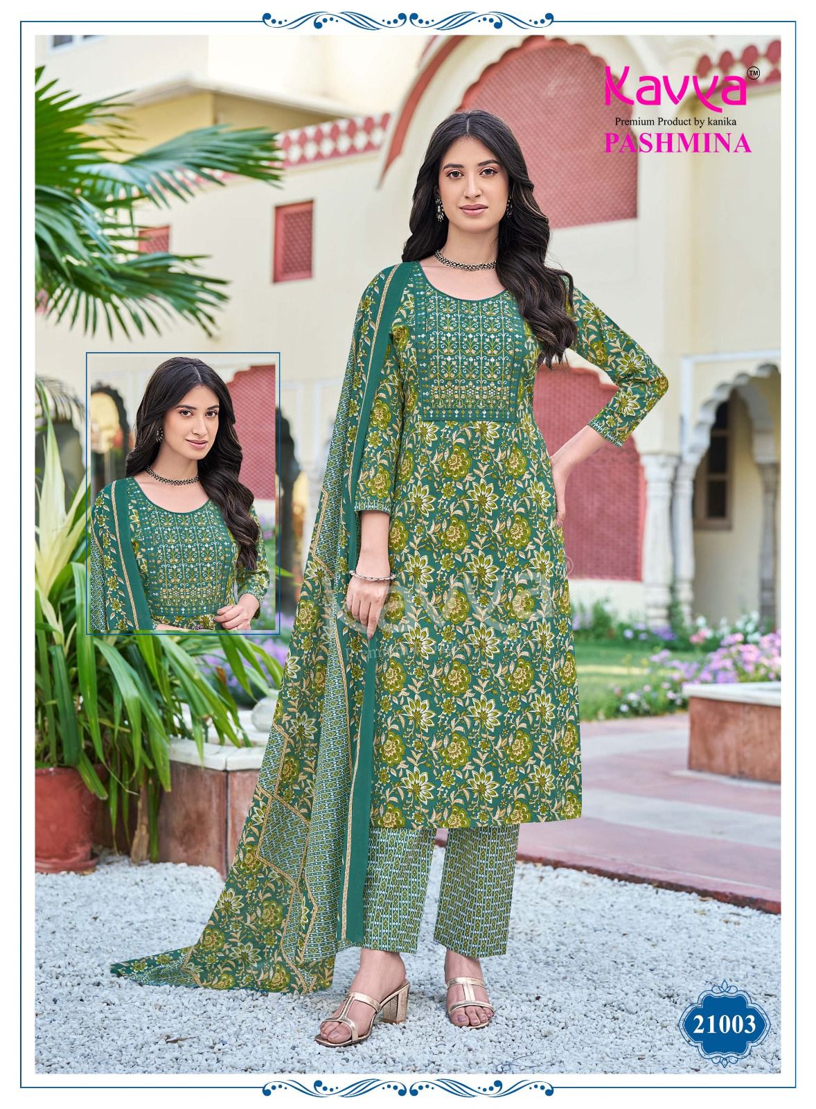 Pashmina Vol 21 Kavya Readymade Cotton Pant Suits Wholesale Rate