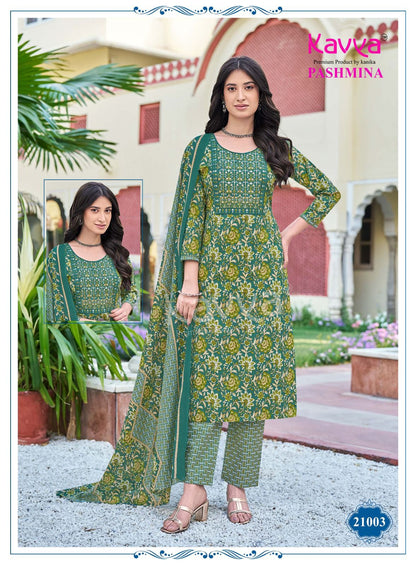 Pashmina Vol 21 Kavya Readymade Cotton Pant Suits Wholesale Rate