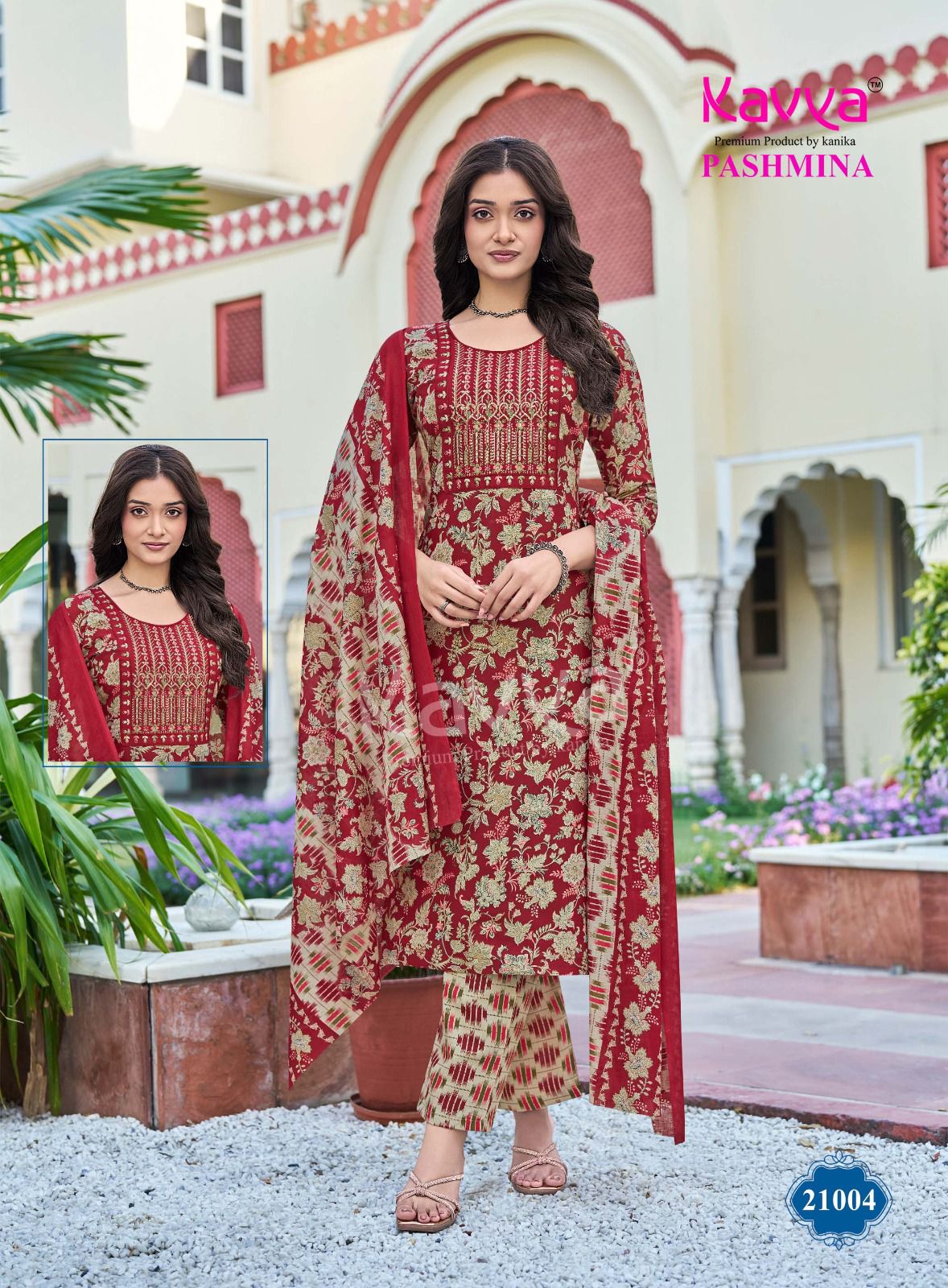 Pashmina Vol 21 Kavya Readymade Cotton Pant Suits Wholesale Rate