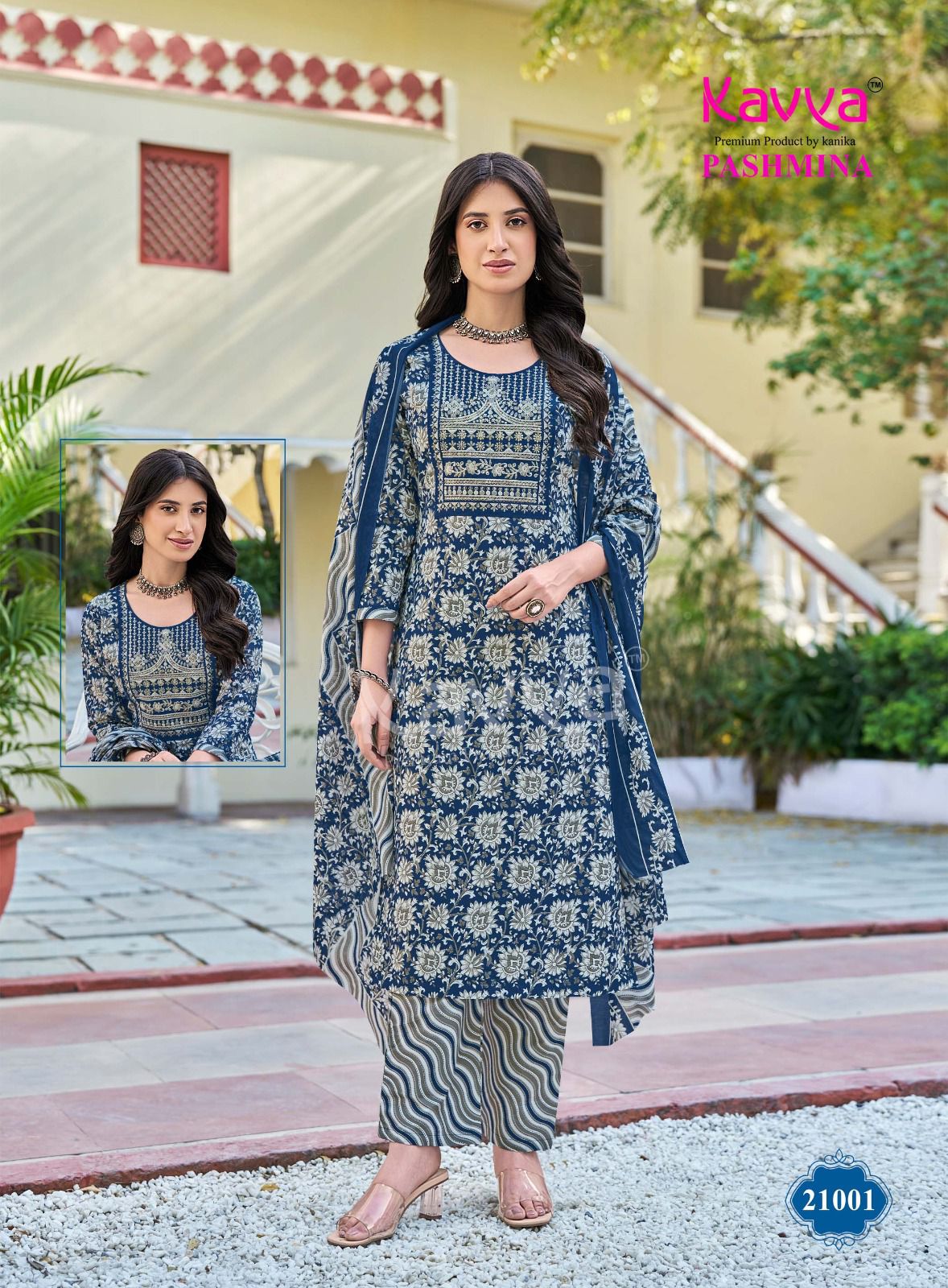 Pashmina Vol 21 Kavya Readymade Cotton Pant Suits Wholesale Rate