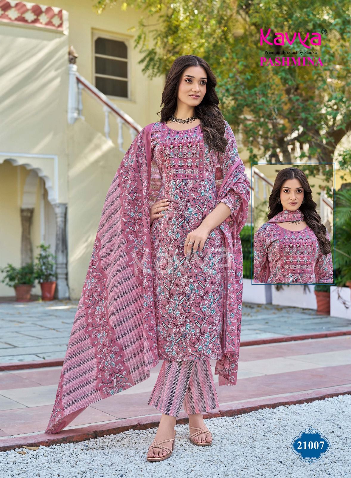 Pashmina Vol 21 Kavya Readymade Cotton Pant Suits Wholesale Rate