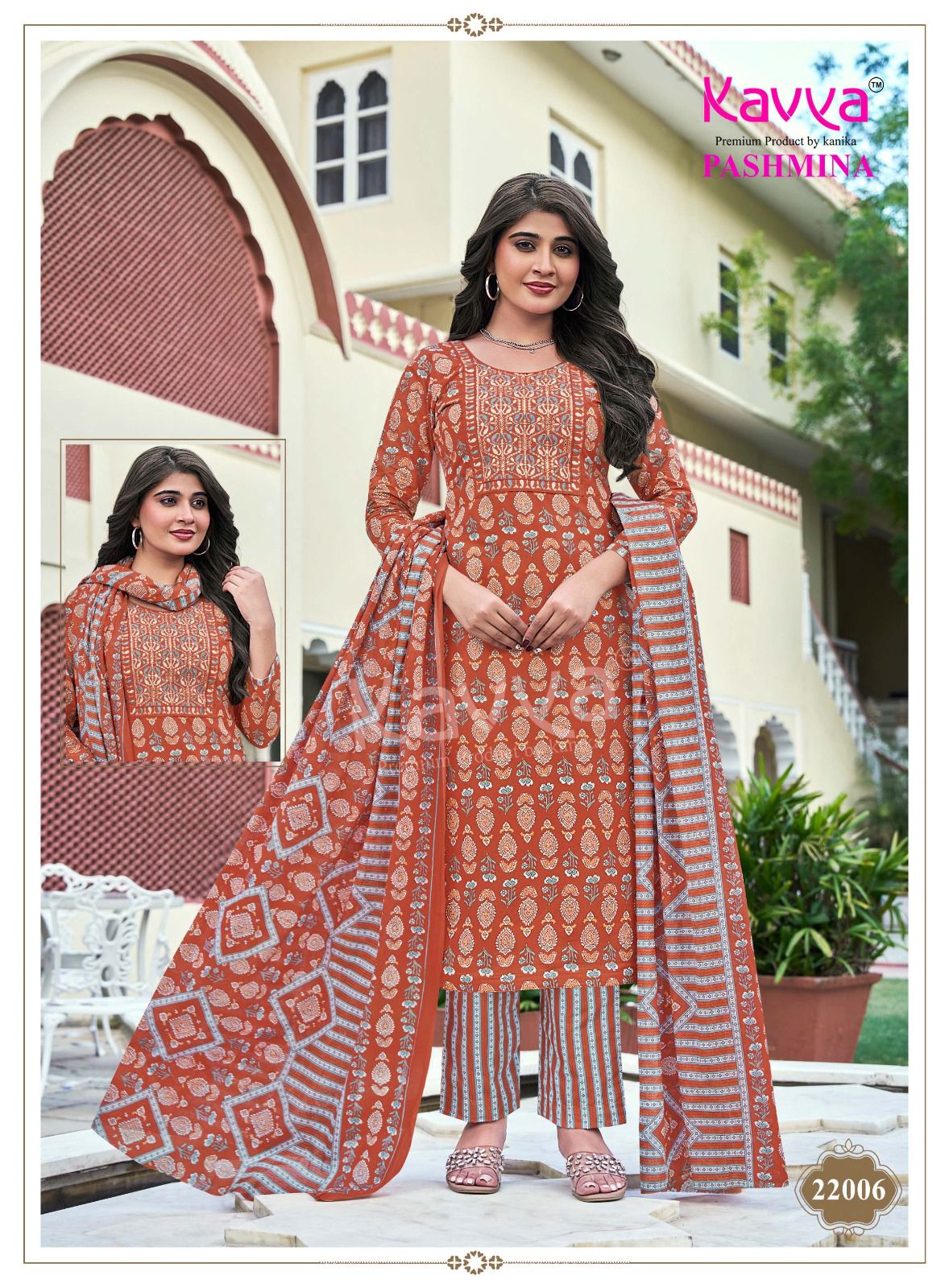 Pashmina Vol 22 Kavya Cotton Readymade Pant Style Suits Wholesale