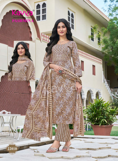 Pashmina Vol 22 Kavya Cotton Readymade Pant Style Suits Wholesale