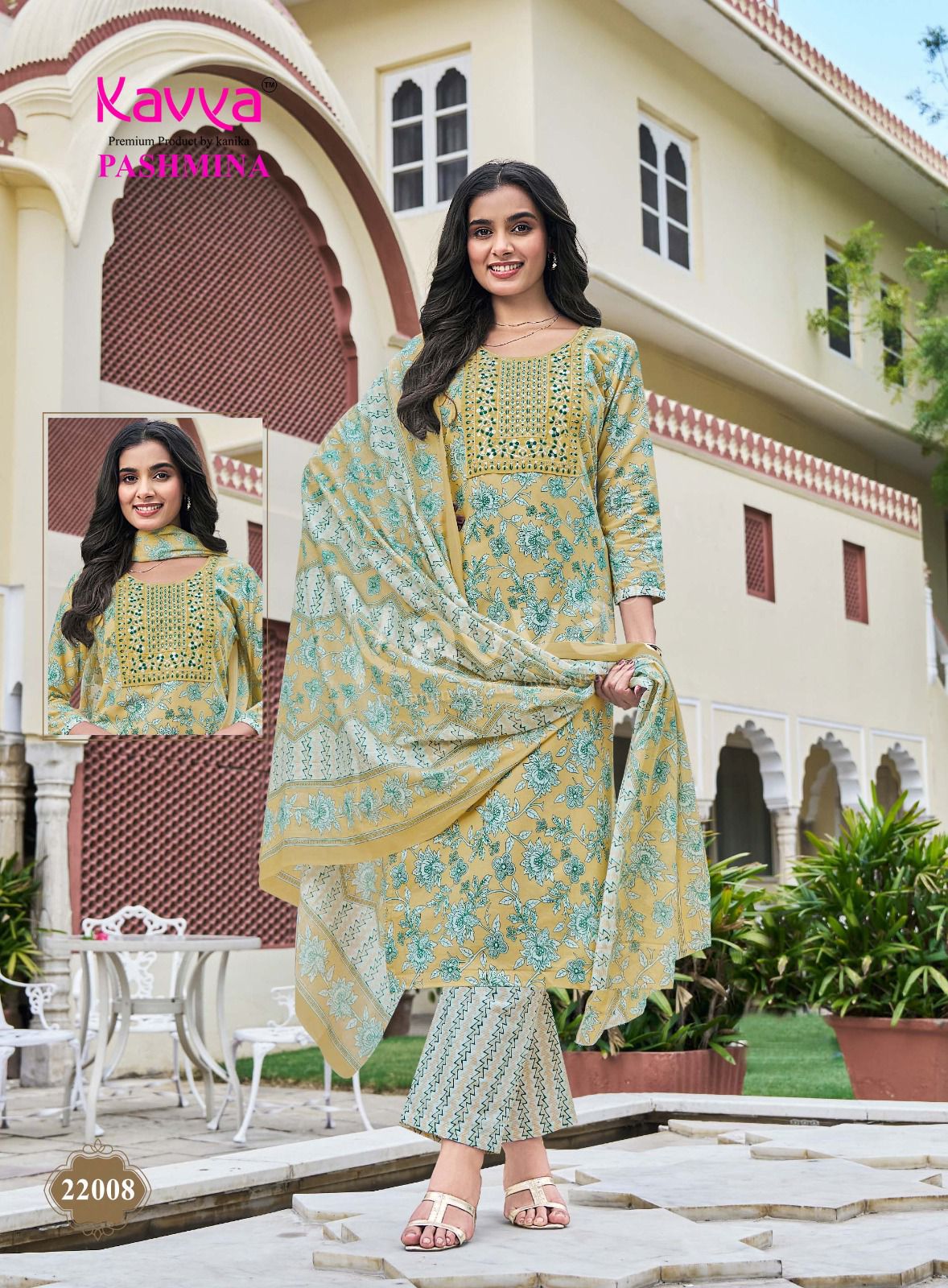 Pashmina Vol 22 Kavya Cotton Readymade Pant Style Suits Wholesale