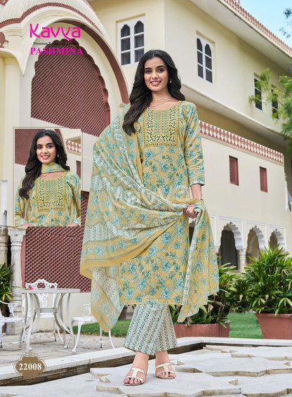 Pashmina Vol 22 Kavya Cotton Readymade Pant Style Suits Wholesale