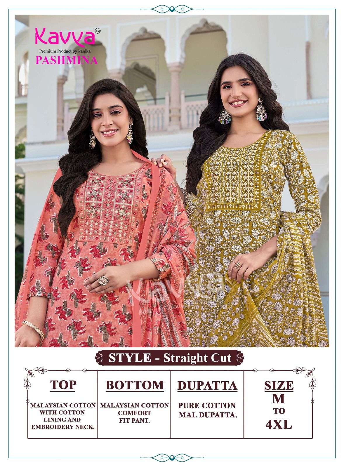Pashmina Vol 23 Kavya Readymade Cotton Pant Suits Supplier India