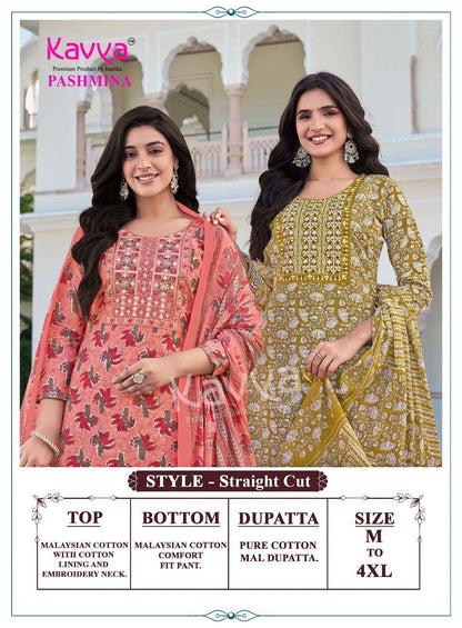 Pashmina Vol 23 Kavya Readymade Cotton Pant Suits Supplier India