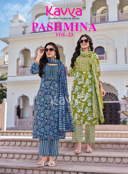 Pashmina Vol 23 Kavya Readymade Cotton Pant Suits Supplier India