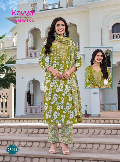 Pashmina Vol 23 Kavya Readymade Cotton Pant Suits Supplier India