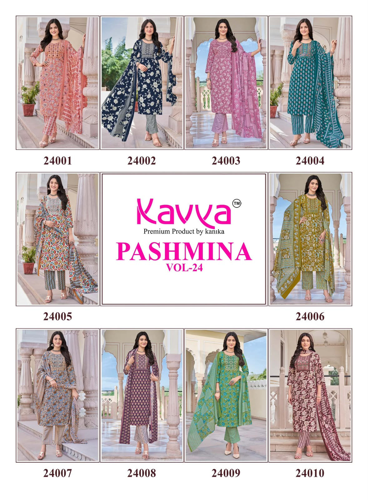 Pashmina Vol 24 Kavya Readymade Cotton Pant Suits Wholesaler