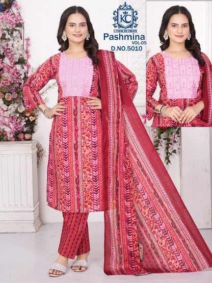 Pashmina Vol 5 Kcf Readymade Cotton Pant Suits Wholesaler Gujarat