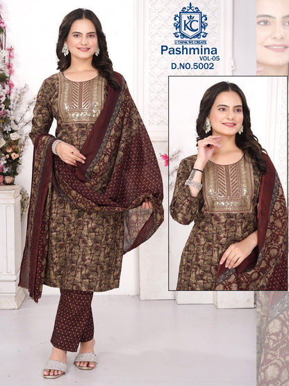 Pashmina Vol 5 Kcf Readymade Cotton Pant Suits Wholesaler Gujarat