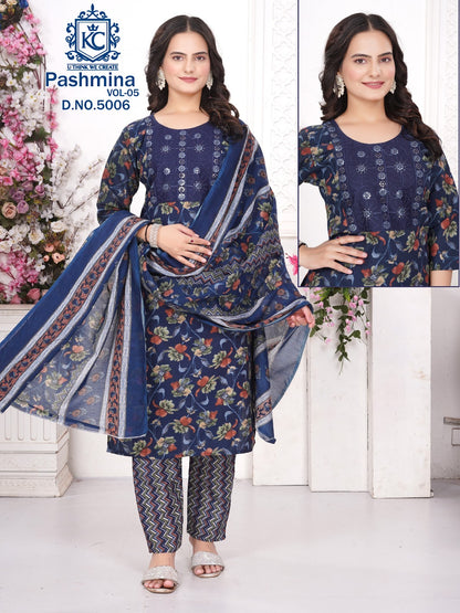 Pashmina Vol 5 Kcf Readymade Cotton Pant Suits Wholesaler Gujarat