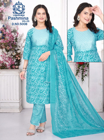 Pashmina Vol 5 Kcf Readymade Cotton Pant Suits Wholesaler Gujarat
