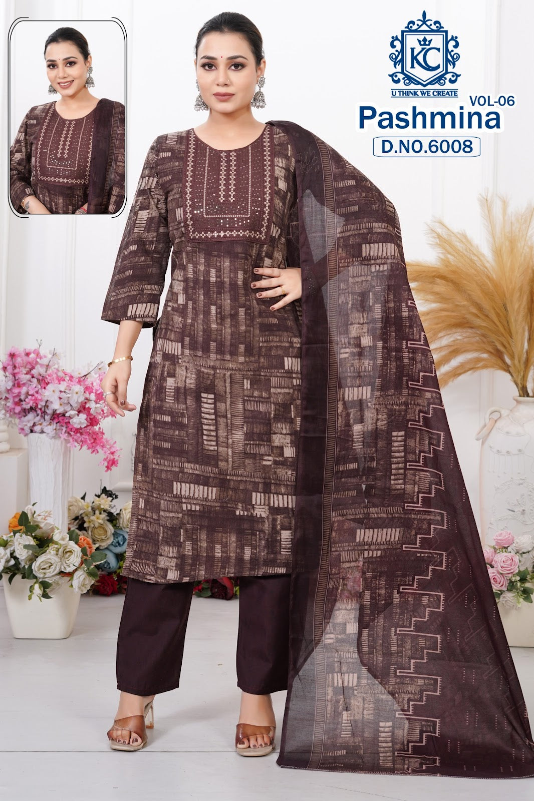 Pashmina Vol 6 Kcf Readymade Cotton Pant Suits Exporter Gujarat