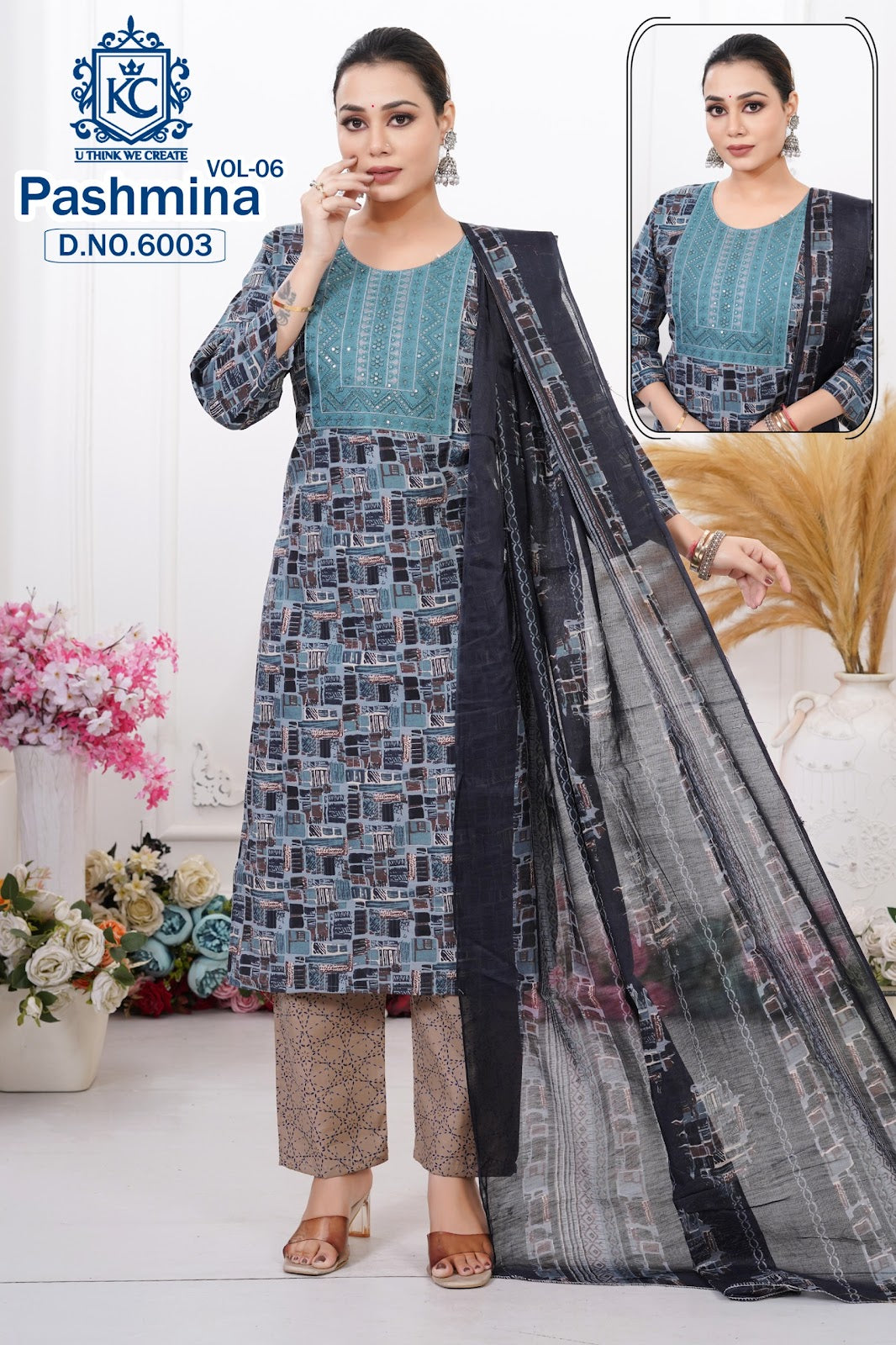 Pashmina Vol 6 Kcf Readymade Cotton Pant Suits Exporter Gujarat