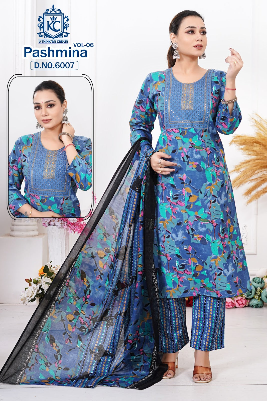Pashmina Vol 6 Kcf Readymade Cotton Pant Suits Exporter Gujarat