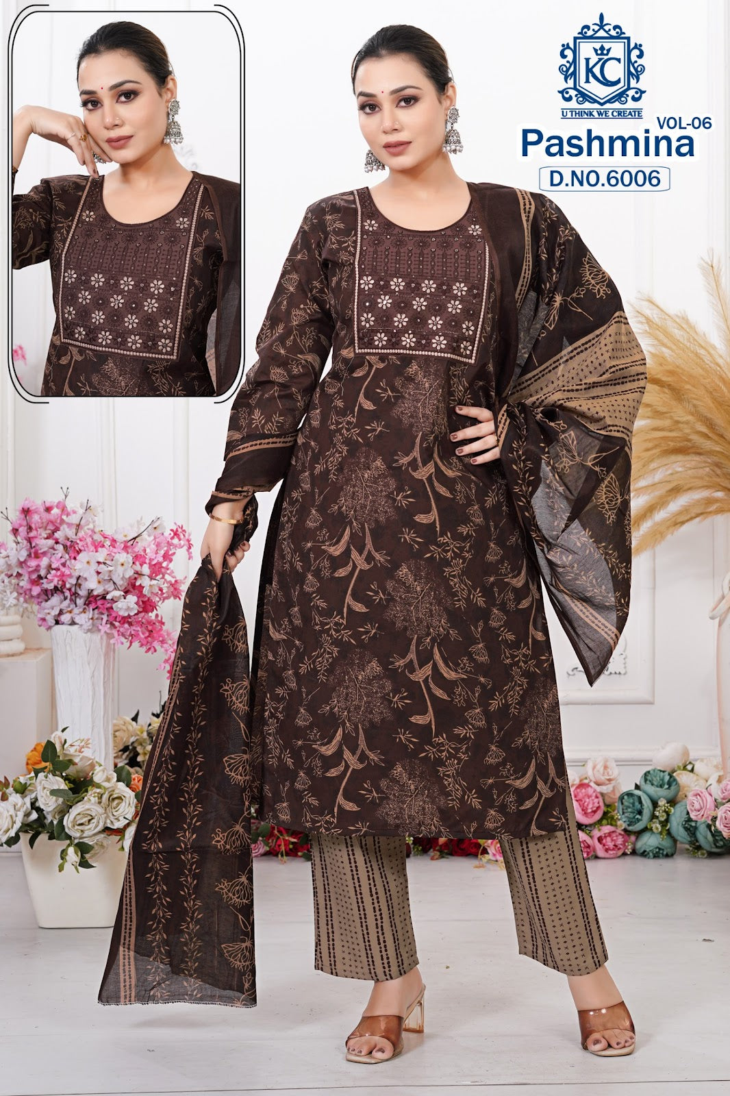 Pashmina Vol 6 Kcf Readymade Cotton Pant Suits Exporter Gujarat