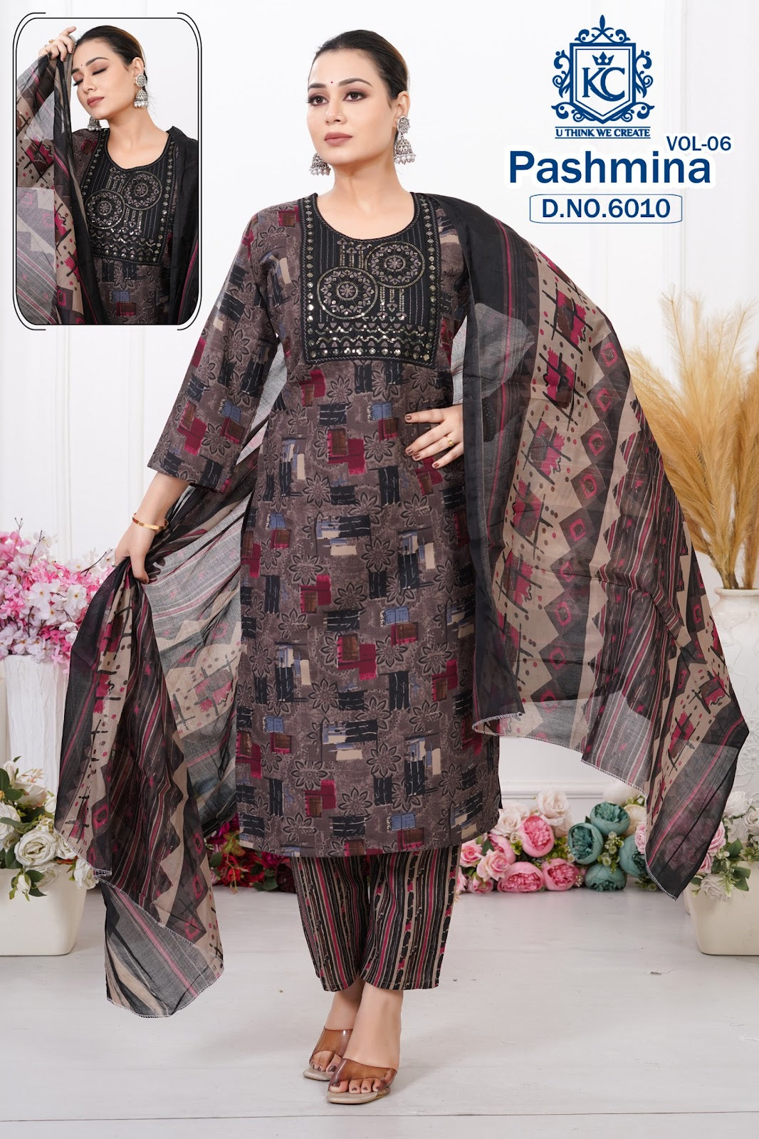 Pashmina Vol 6 Kcf Readymade Cotton Pant Suits Exporter Gujarat