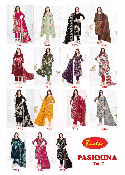 Pashmina Vol 7 Baalar Lawn Cotton Pant Style Suits Supplier