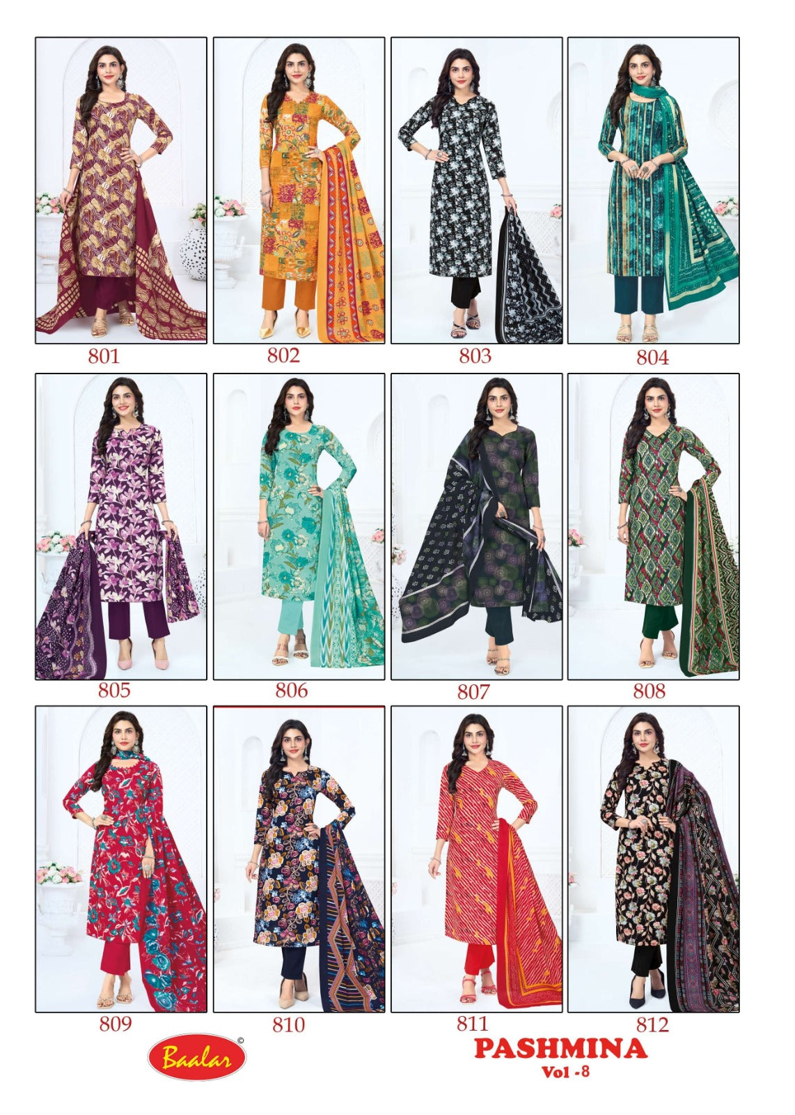 Pashmina Vol 8 Baalar Cotton Dress Material Wholesale Rate