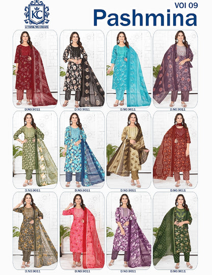 Pashmina Vol 9 Kcf Readymade Cotton Pant Suits Exporter Ahmedabad