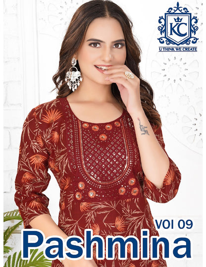 Pashmina Vol 9 Kcf Readymade Cotton Pant Suits Exporter Ahmedabad