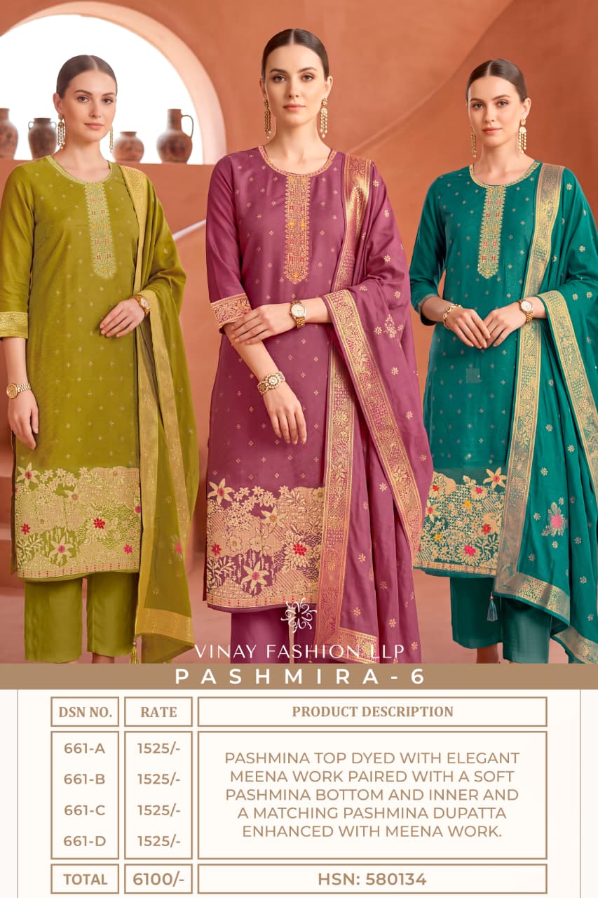 Pashmira 6 Vinay Fashion Llp Pashmina Suits Manufacturer India