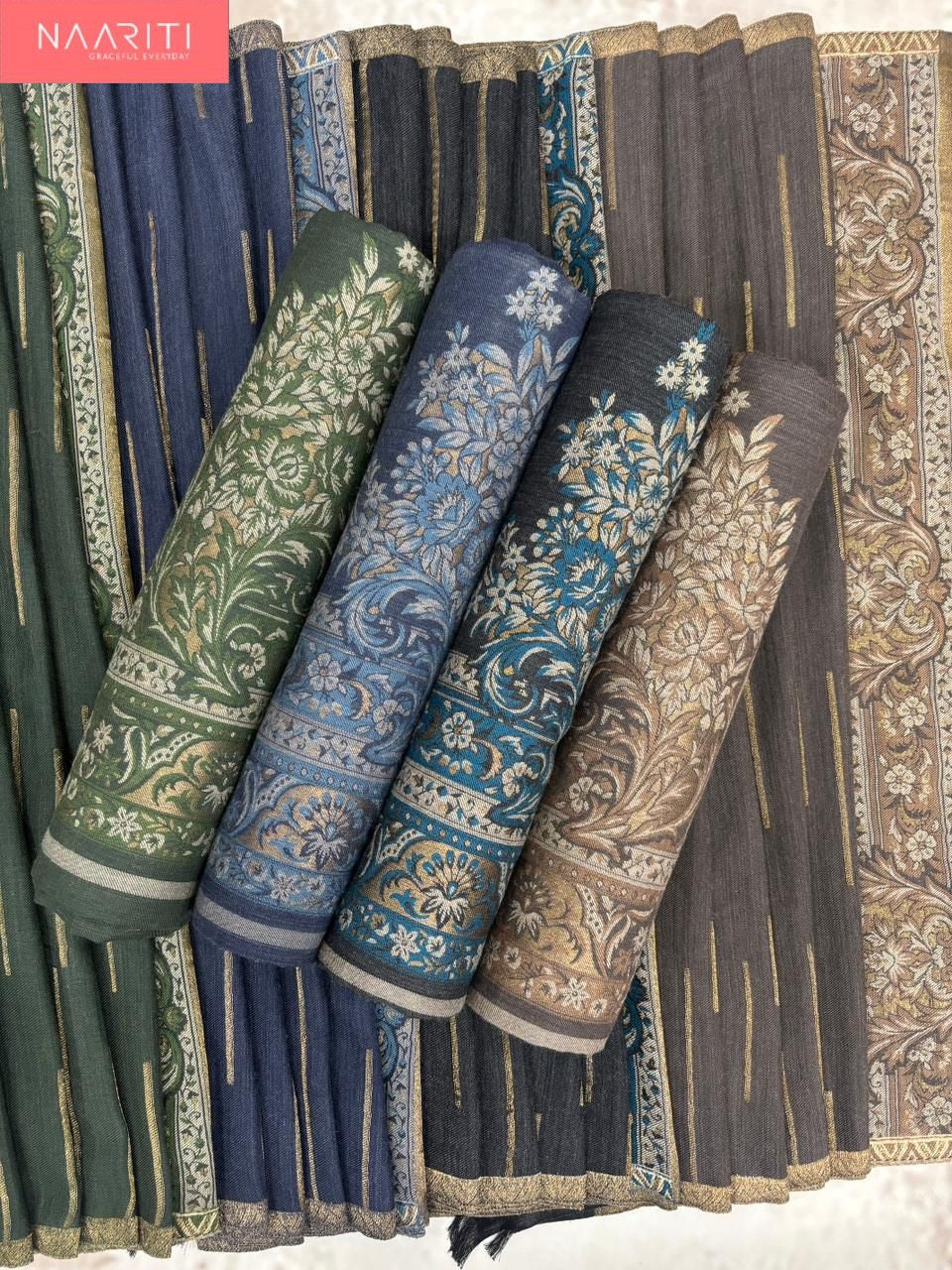 Pashnaar 14 Naariti Pure Woolen Pashmina Suits Exporter India